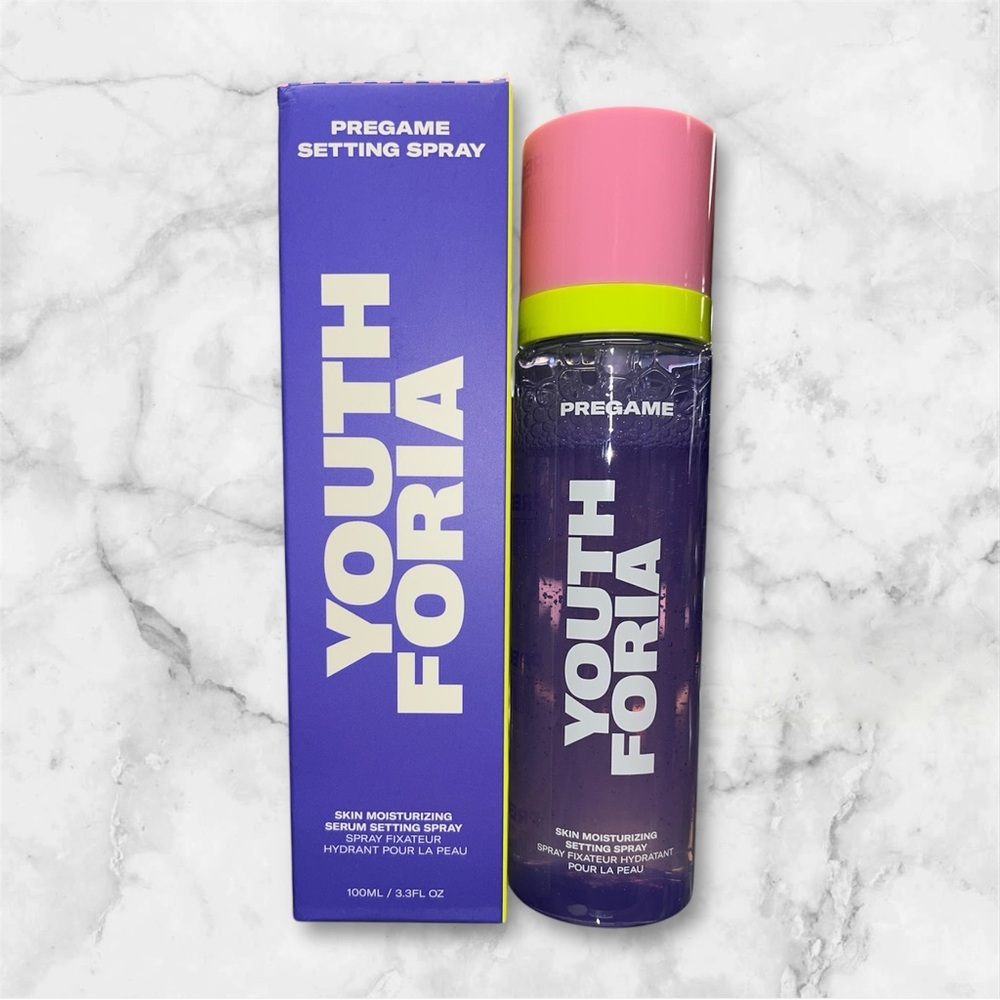 Youth Foria PREGAME SETTING SPRAY Skin Moisturizing Setting Spray NIB 3.3Fl Oz